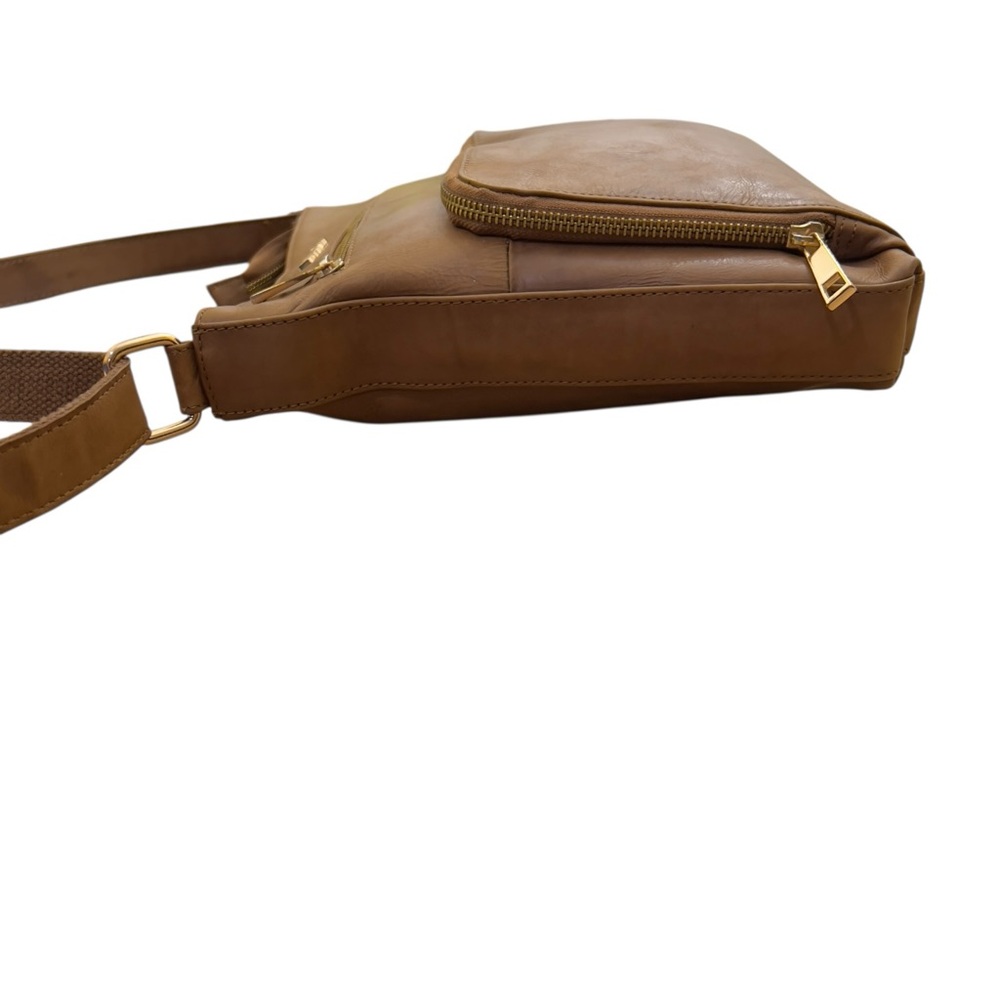Estalon Genuine Leather Convertible Crossbody Shoulder Bag – Brown Made in India - Picture 6 of 16